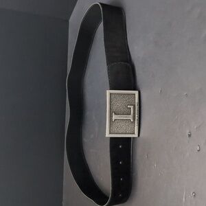 Lanca Perfume Women's Black Belt with Silver Toned Buckle.